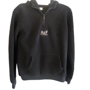Abercrombie Kids Pullover Zip Up Hoodie, Faux Shearling, Size 15/16